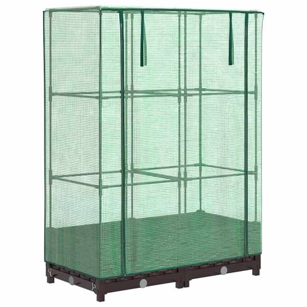 Taimekast kasvuhoonekattega 80 × 40 × 123 cm – pruun