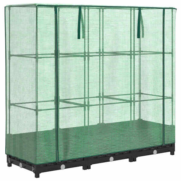 Taimekast kasvuhoonekattega 120 × 40 × 123 cm – must