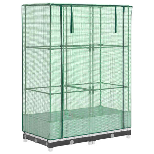 Taimekast kasvuhoonekattega 80 × 40 × 123 cm – valge