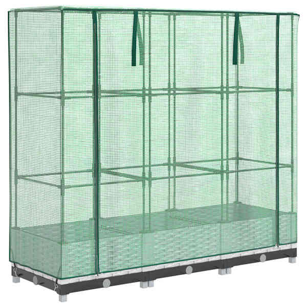 Taimekast kasvuhoonekattega 120 × 40 × 123 cm – valge