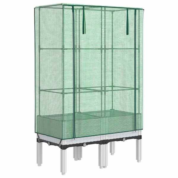 Taimekast kasvuhoonekattega 80 × 40 × 140 cm – valge