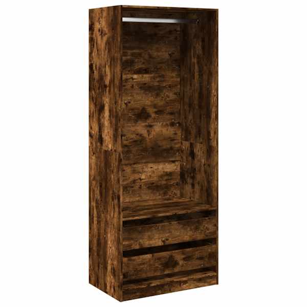 Riidekapp, suitsutatud tamm, 80 × 50 × 200 cm, tehispuit