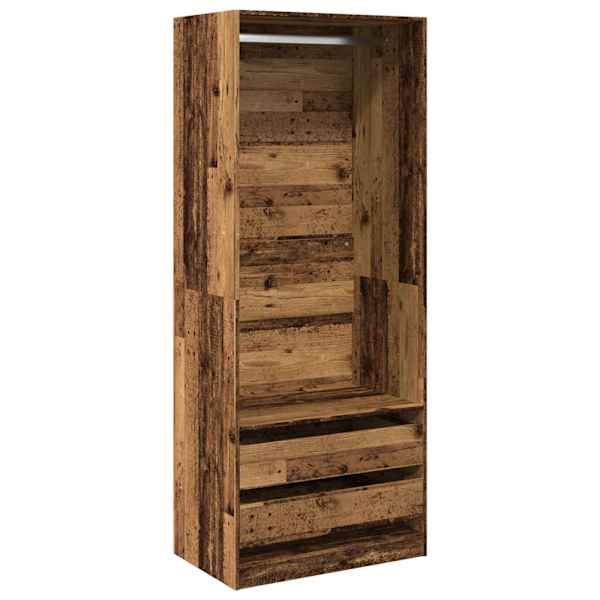 Garderoob vana puidu 80 × 50 × 200 cm tehispuit