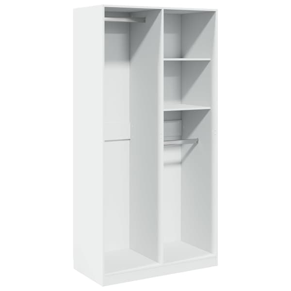 Garderoob valge 100 × 50 × 200 cm tehispuit
