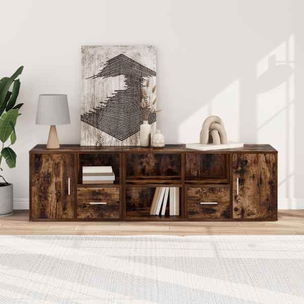 Nurgakapp, suitsutatud tamm, 160 × 40 × 45 cm, tehispuit