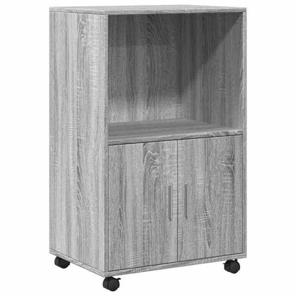 Ratastel kapp, hall Sonoma tamm, 55 × 40 × 91 cm, tehispuit