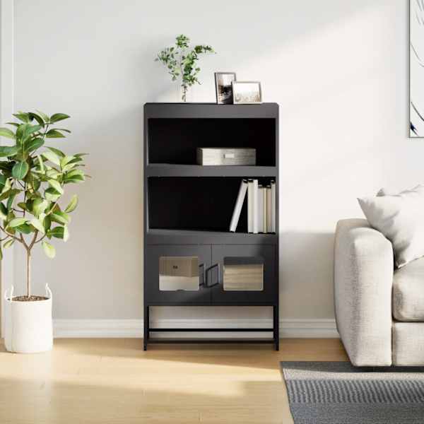 Highboard Black 68 × 39 × 123 cm Teras
