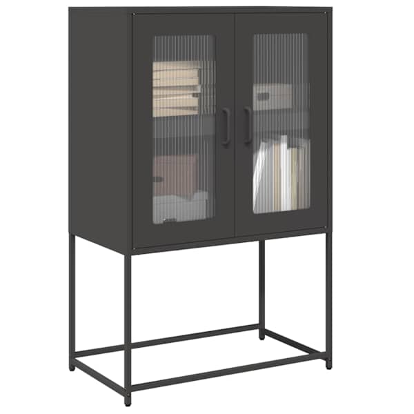 Highboard Black 68 × 39 × 107 cm Teras