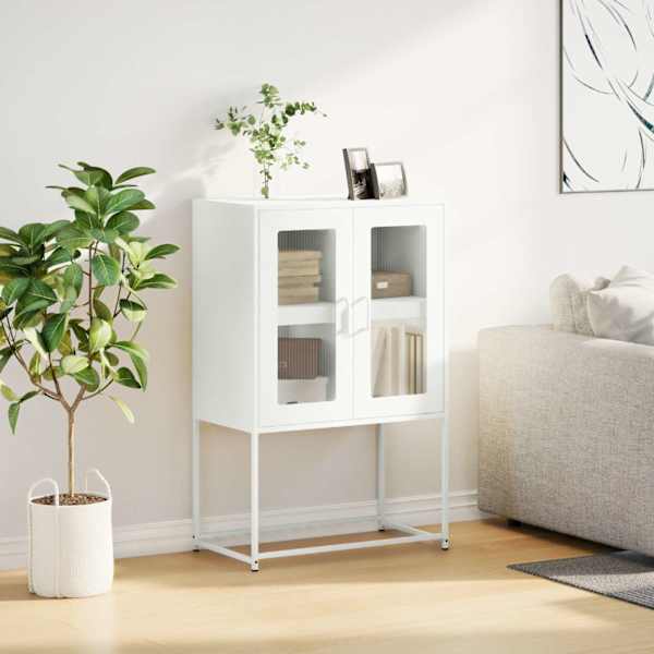 Highboard White 68 × 39 × 107 cm Teras