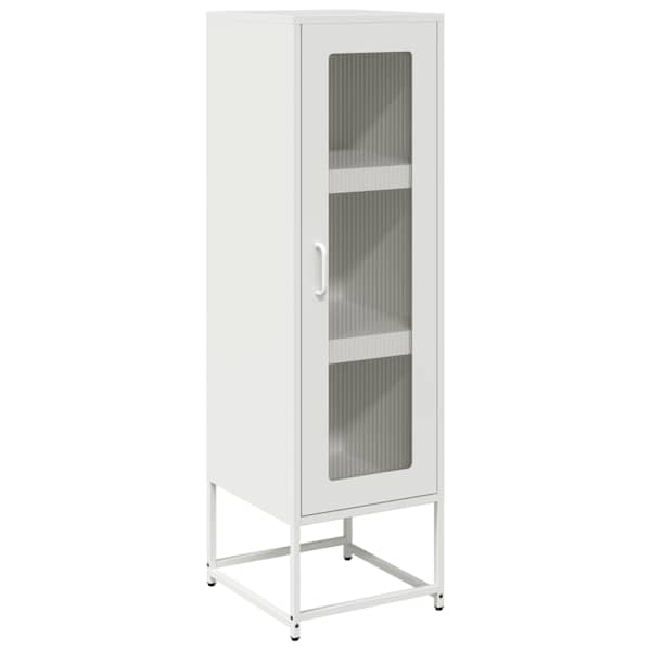 Kõrge hoiukapp Valge 36 × 39 × 123 cm Külmvaltsitud teras