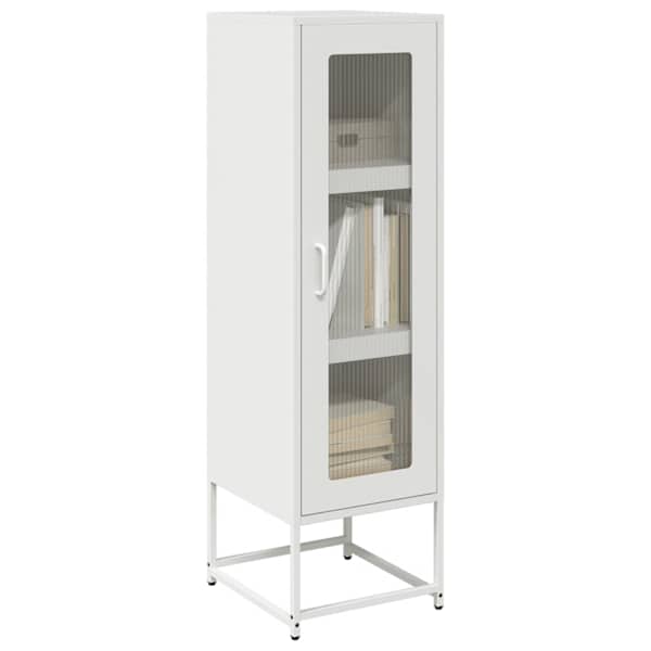 Kõrge hoiukapp Valge 36 × 39 × 123 cm Külmvaltsitud teras