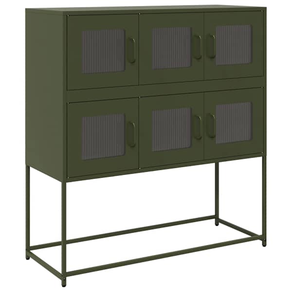 Puhvetkapp, oliiviroheline, 100,5 × 39 × 107cm, külmvaltsitud teras