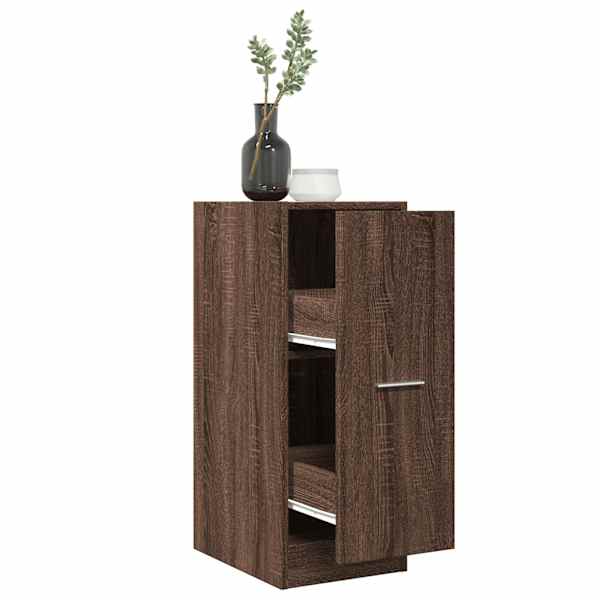 Sahtlitega kapp, pruun tamm, 30 × 41 × 77,5 cm, tehispuit