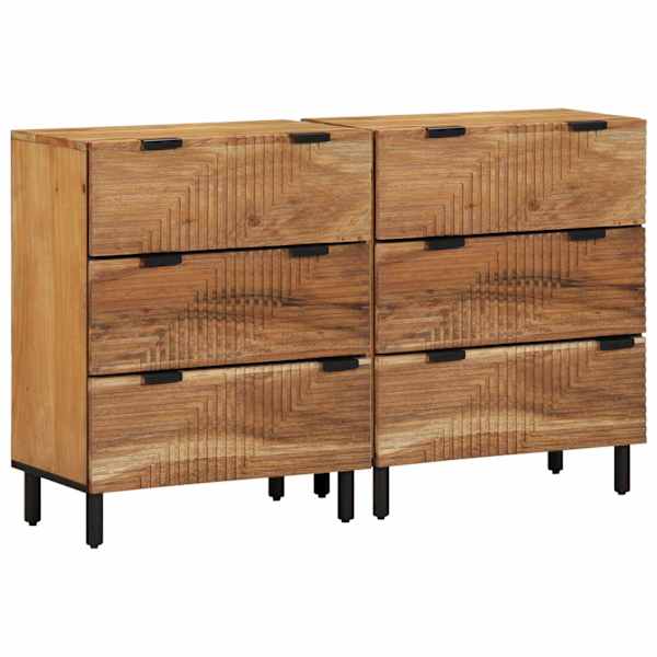 Kõrvalkapi komplekt 2 tk 120 × 33 × 75 cm Tugev akatsiapuu