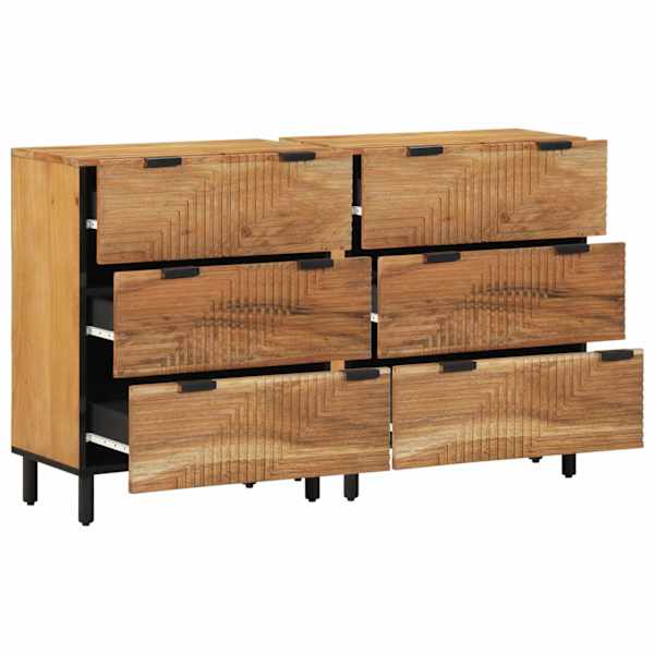 Kõrvalkapi komplekt 2 tk 120 × 33 × 75 cm Tugev akatsiapuu