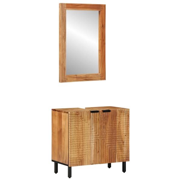 Vannitoa kapikomplekt 2 tk Naturaalne 62 × 33 × 58 cm