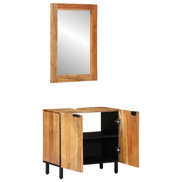 Vannitoa kapikomplekt 2 tk Naturaalne 62 × 33 × 58 cm