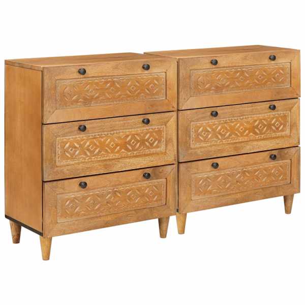 Kõide 2 tk 120 × 33,5 × 75 cm mangopuit Pruun