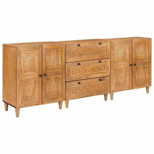 Kõide 3 tk 180 × 33,5 × 75 cm mangopuit Pruun