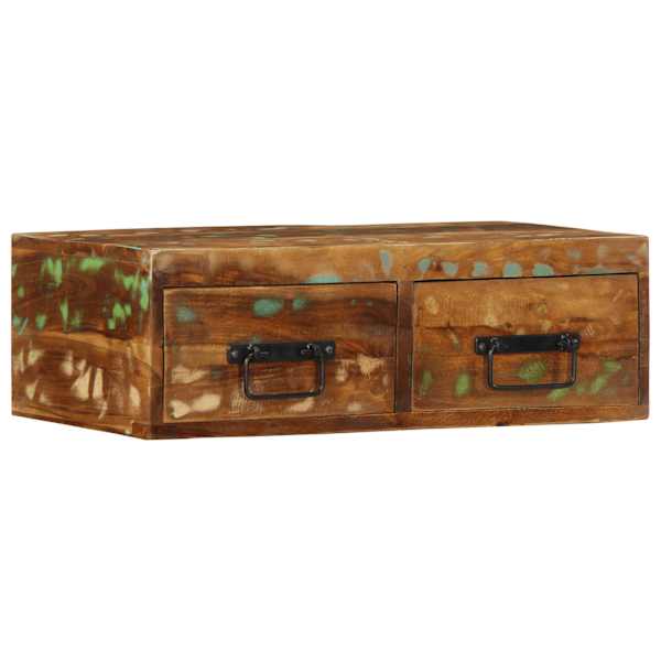 Seinale kinnitatav telerikapp, 60 × 30 × 19 cm, taastatud puit
