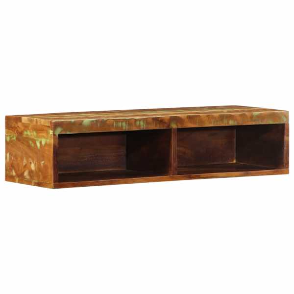 Seinale kinnitatav telerikapp, 80 × 30 × 19 cm, taastatud puit