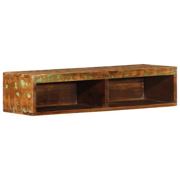 Seinale kinnitatav telerikapp, 80 × 30 × 19 cm, taastatud puit
