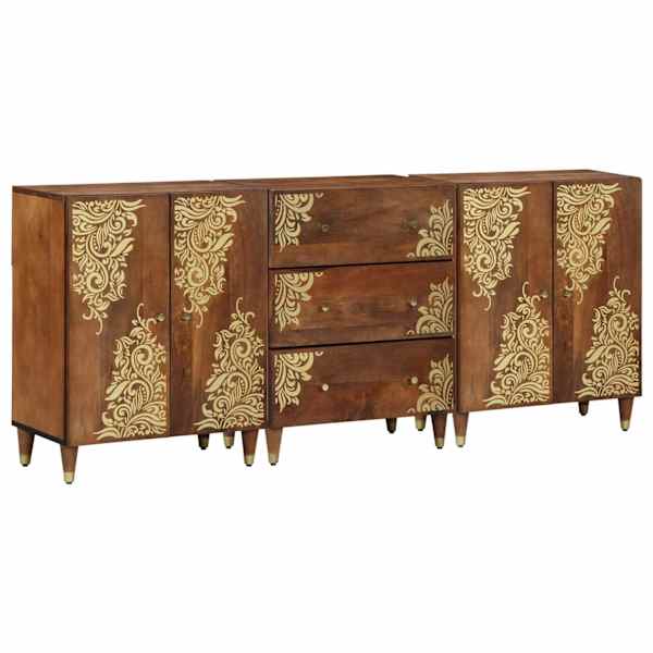 Vannitoa kapikomplekt 3 tk 180 × 33 × 75 cm Tugev mango puu