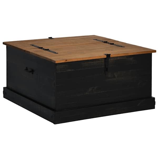 Hoiukast HALDEN Must 91 × 91 × 47 cm Täispuidust mänd