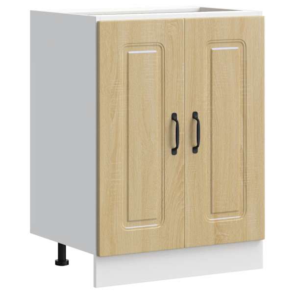 Valamu aluskapp, Kalmar, Sonoma tamm, 60 × 46 × 81,5 cm, tehispuit