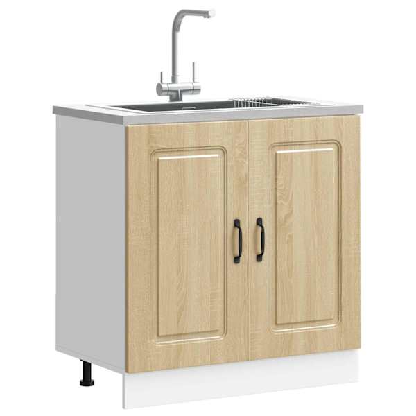 Valamu aluskapp, Kalmar, Sonoma tamm, 80 × 46 × 81,5 cm, tehispuit