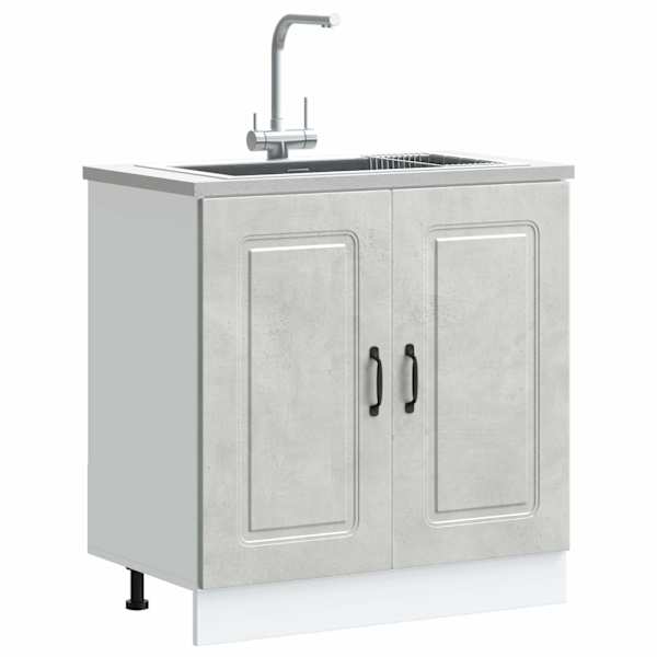 Valamu aluskapp, Kalmar, betoonhall, 80 × 46 × 81,5 cm, tehispuit