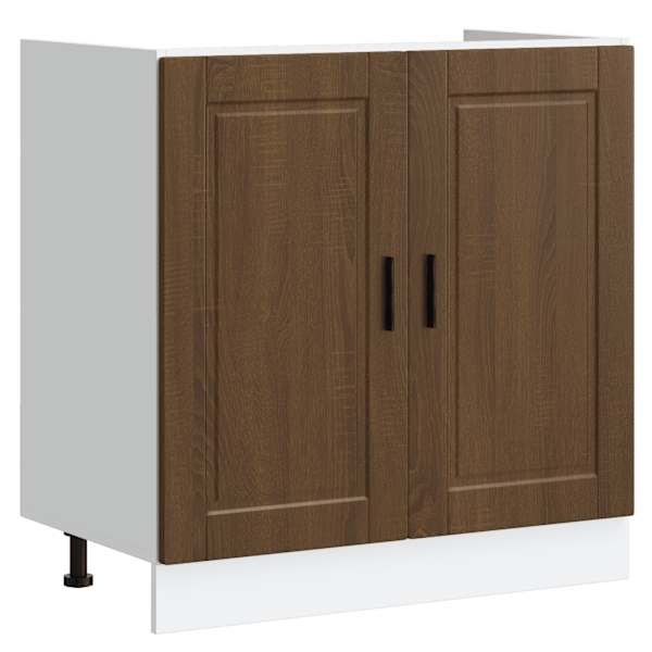 Valamu aluskapp, Porto, pruun tamm, 80 × 46 × 81,5 cm, tehispuit