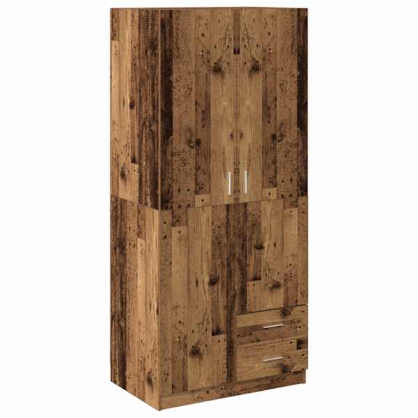Riidekapp Old Wood 80 × 52 × 180 cm Engineered Wood