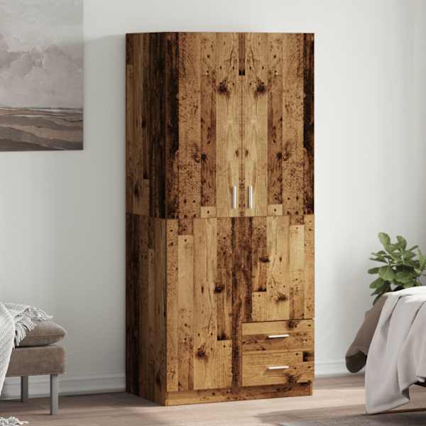 Riidekapp Old Wood 80 × 52 × 180 cm Engineered Wood
