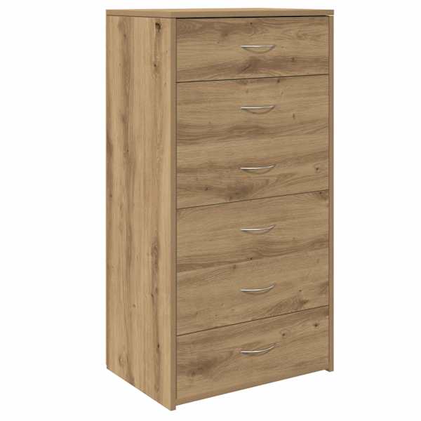 6 sahtliga puhvetkapp Artisan tamm 50 × 34 × 96 cm ehituspuit