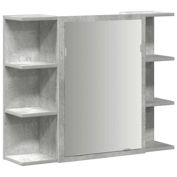 Vannitoa peeglikapp betoonhall 80 × 20,5 × 64 cm puitlaastplaat