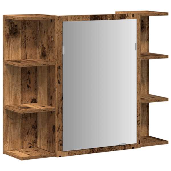 Vannitoa peegelkapp Vana puit 80 × 20,5 × 64 cm Tehnopuit