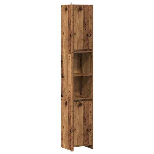 Vannitoakapp vana puit 30 × 30 × 183,5 cm ehituspuit