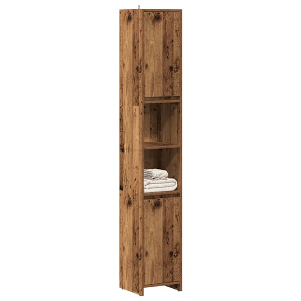 Vannitoakapp vana puit 30 × 30 × 183,5 cm ehituspuit