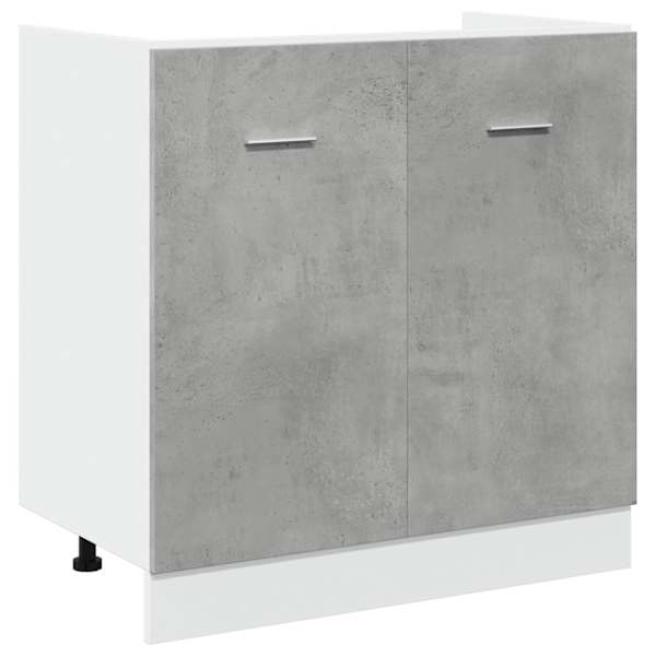 Valamukapp "Lyon", betoonhall, 80 × 46 × 81,5 cm, töödeldud puit