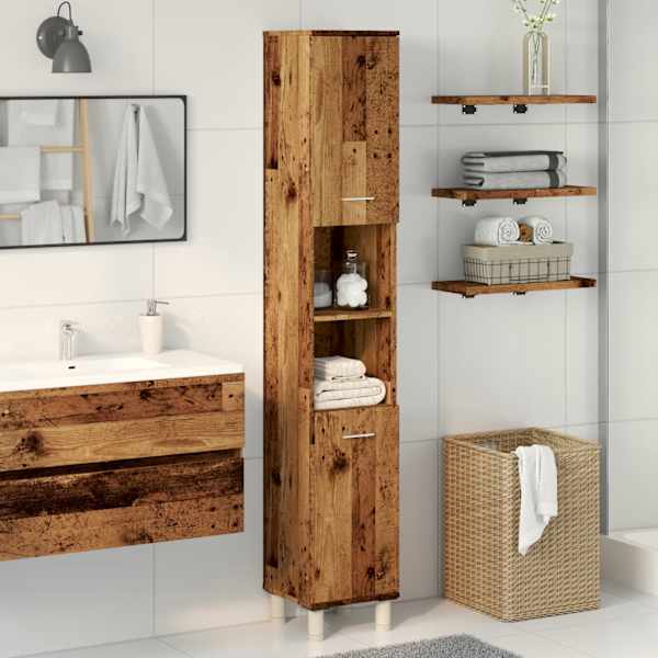 Vannitoa Kapp Old Wood 30 × 30 × 179 cm Engineered Wood