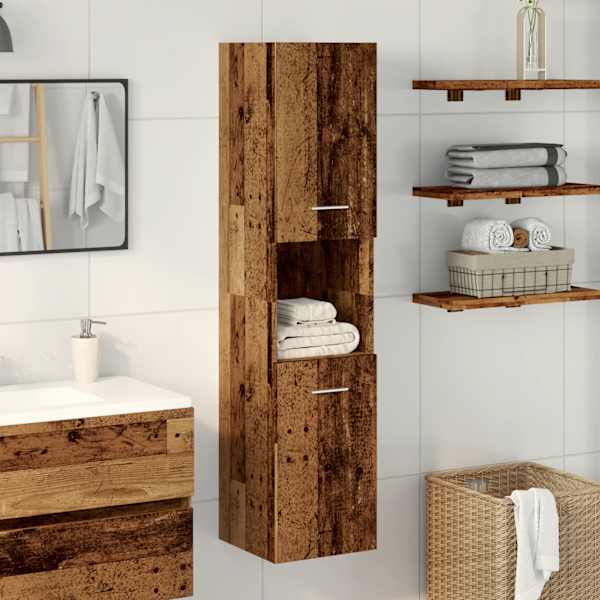 Vannitoa rippkapp Vana puit 30 × 30 × 130 cm Tehniline puit
