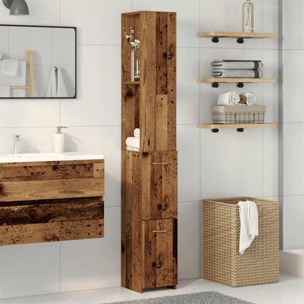 Vannitoa Kapp Old Wood 25 × 25 × 170 cm Engineered Wood