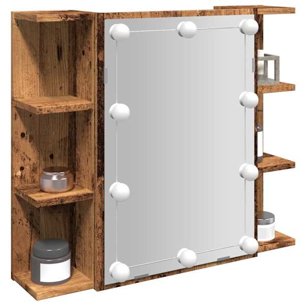 Peegelkapp LED Vana puiduga 70 × 16,5 × 60 cm
