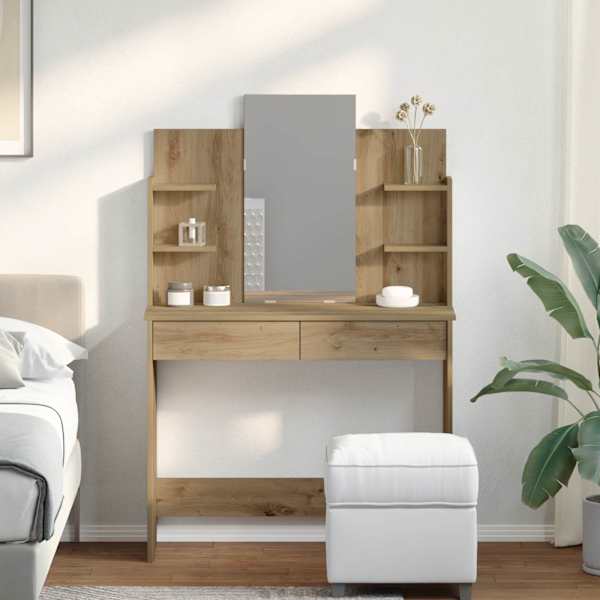 Peegliga tualettlaud Artisan tamm 96 × 39 × 142 cm