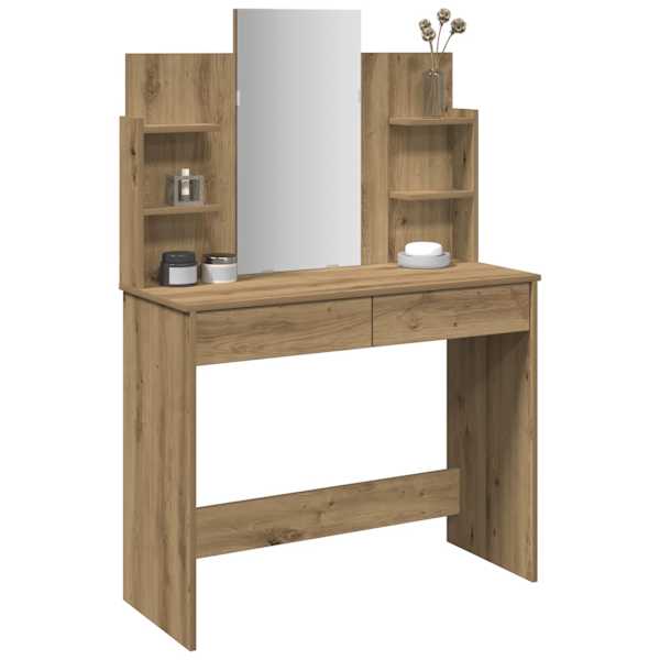 Peegliga tualettlaud Artisan tamm 96 × 39 × 142 cm