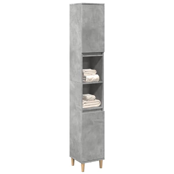 Vannitoakapp, betoonhall, 30 × 30 × 190 cm, tehispuit