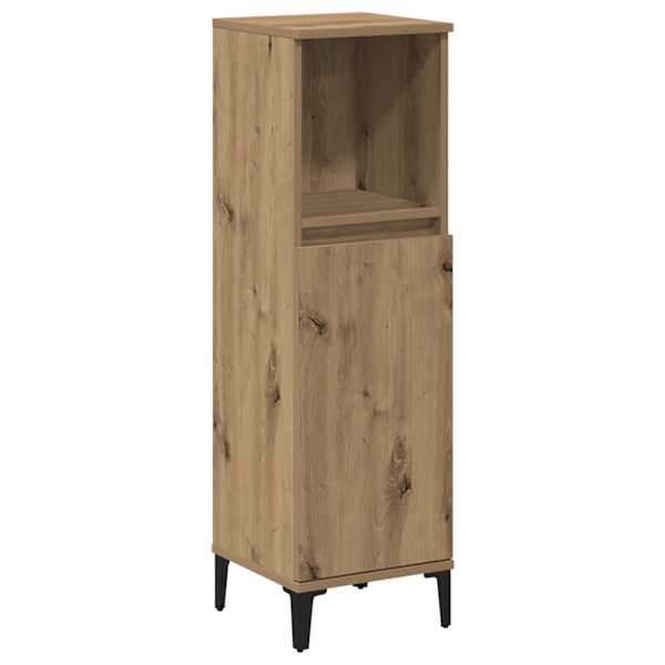 Vannitoakapp, käsitöötamm, 30 × 30 × 100 cm, tehispuit