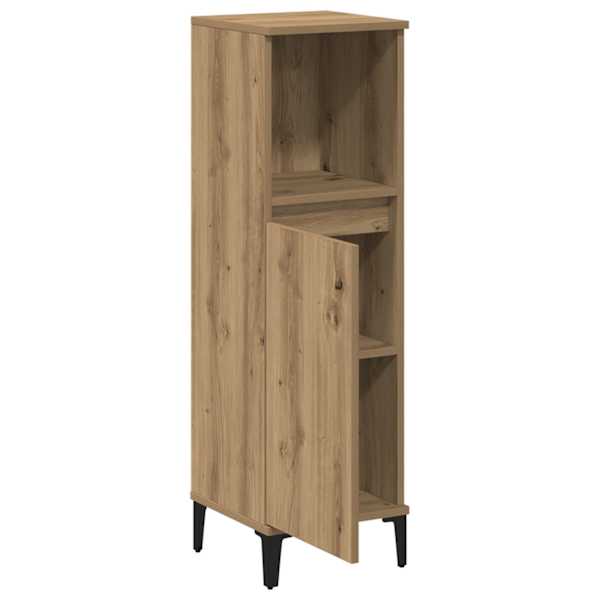 Vannitoakapp, käsitöötamm, 30 × 30 × 100 cm, tehispuit
