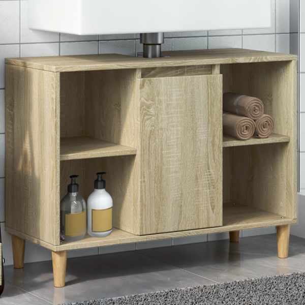 Vannitoakapp, Sonoma tamm, 80 × 33 × 60 cm, tehispuit